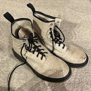 Tan Snakeskin Doc Marten Boots